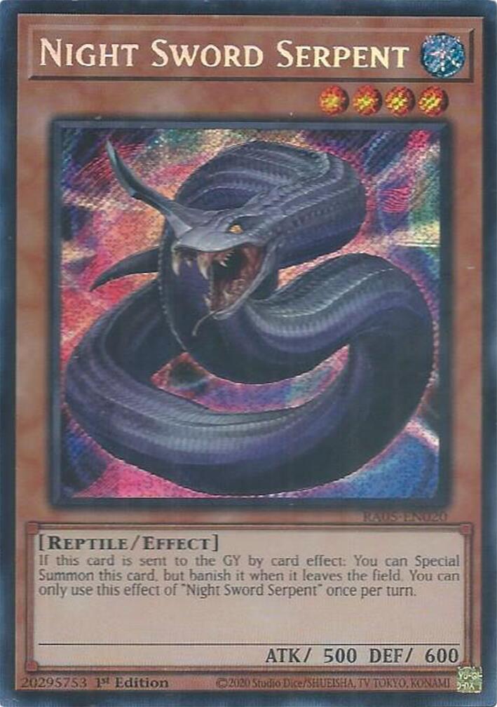 Night Sword Serpent (Secret Rare) [RA05-EN020] Secret Rare | Exor Games Bridgewater