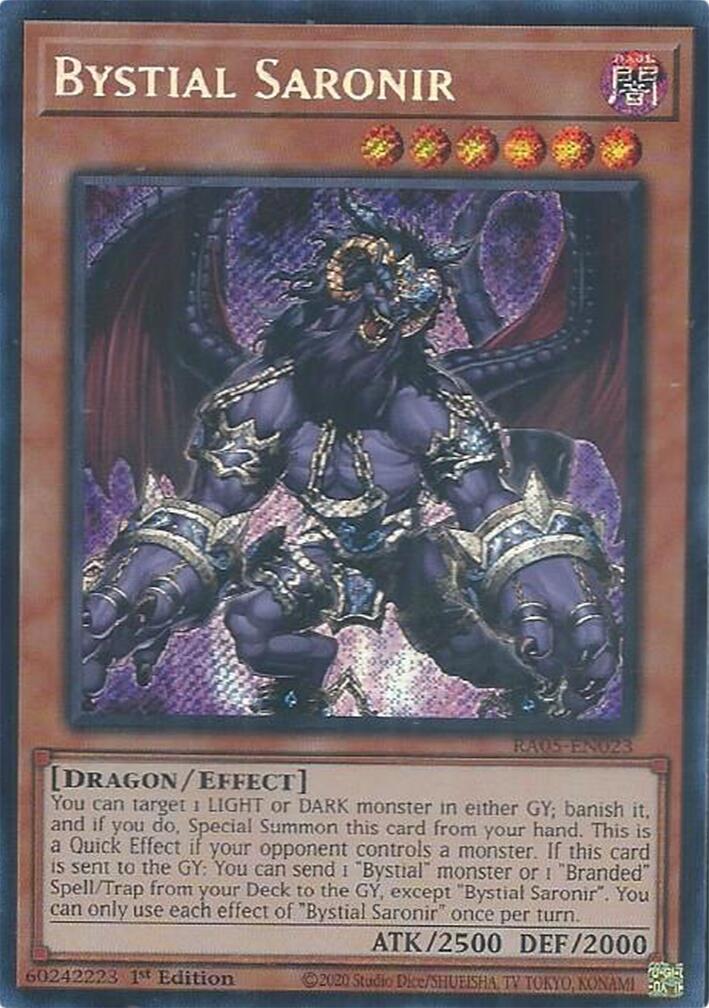 Bystial Saronir (Secret Rare) [RA05-EN023] Secret Rare | Exor Games Bridgewater