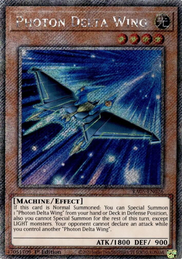 Photon Delta Wing (Platinum Secret Rare) [RA05-EN026] Platinum Secret Rare | Exor Games Bridgewater