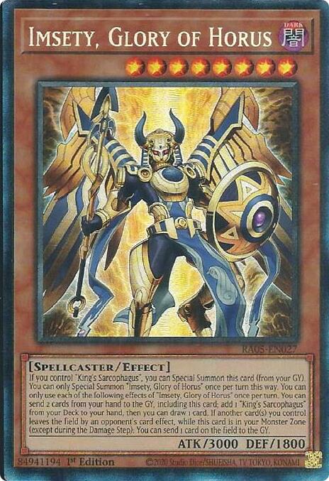 Imsety, Glory of Horus (Collector's Rare) [RA05-EN027] Collector's Rare | Exor Games Bridgewater