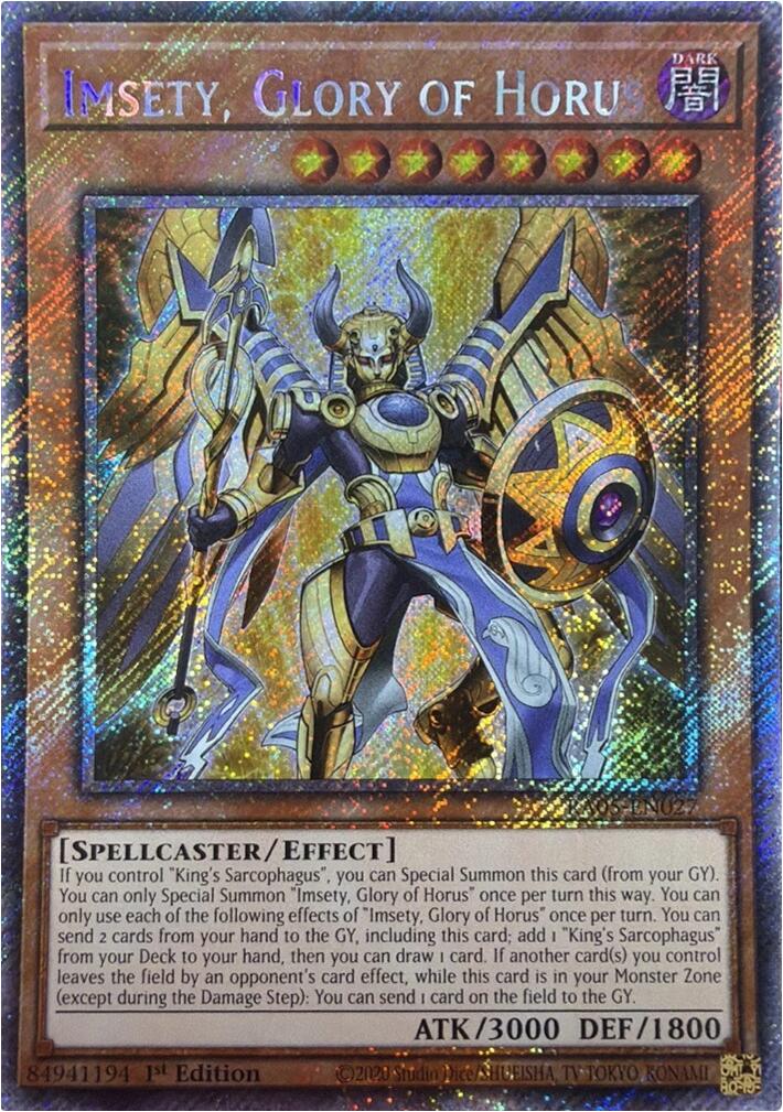 Imsety, Glory of Horus (Platinum Secret Rare) [RA05-EN027] Platinum Secret Rare | Exor Games Bridgewater