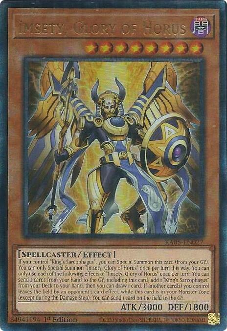 Imsety, Glory of Horus (Ultimate Rare) [RA05-EN027] Ultimate Rare | Exor Games Bridgewater
