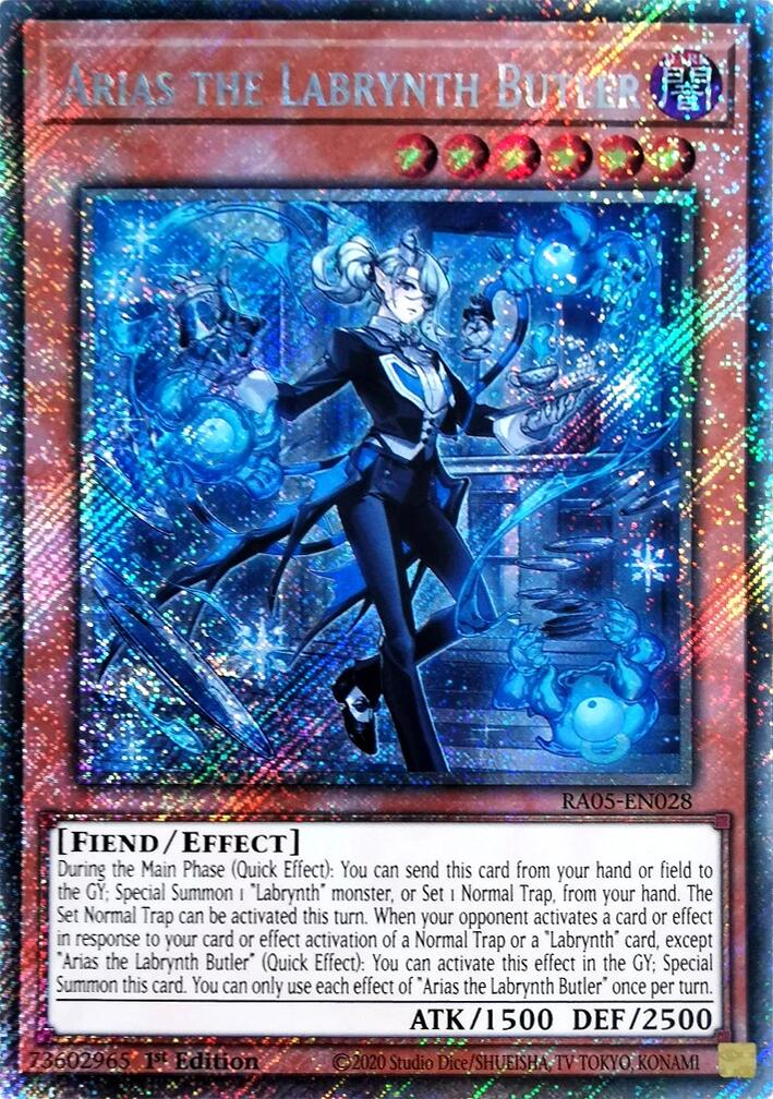 Arias the Labrynth Butler (Platinum Secret Rare) [RA05-EN028] Platinum Secret Rare | Exor Games Bridgewater