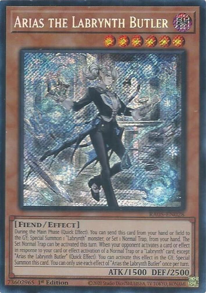 Arias the Labrynth Butler (Secret Rare) [RA05-EN028] Secret Rare | Exor Games Bridgewater