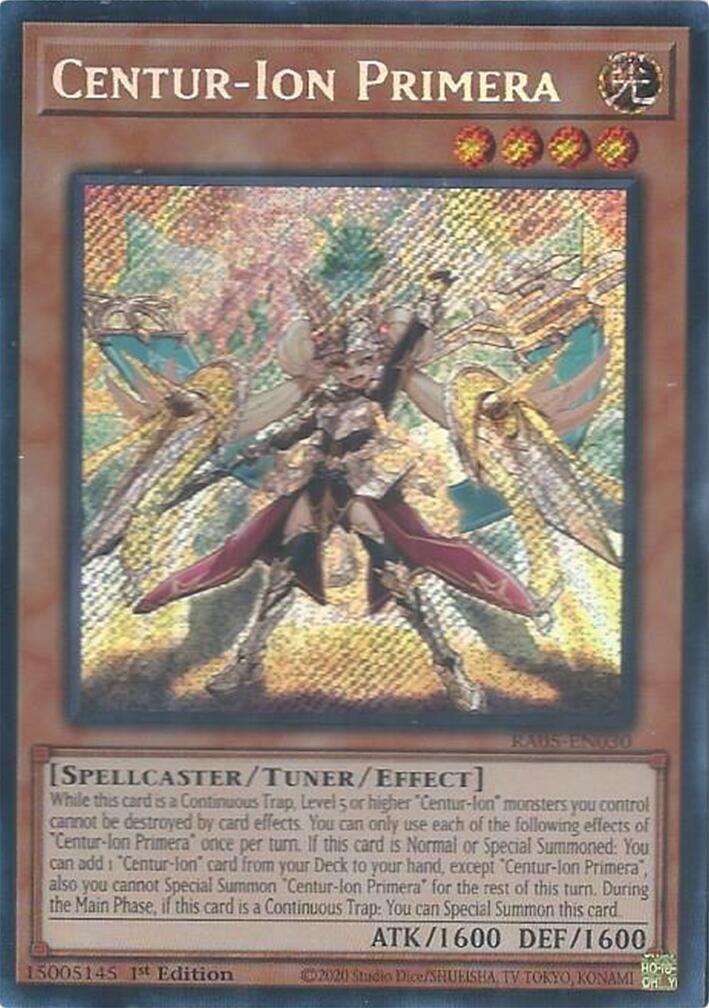 Centur-Ion Primera (Secret Rare) [RA05-EN030] Secret Rare | Exor Games Bridgewater