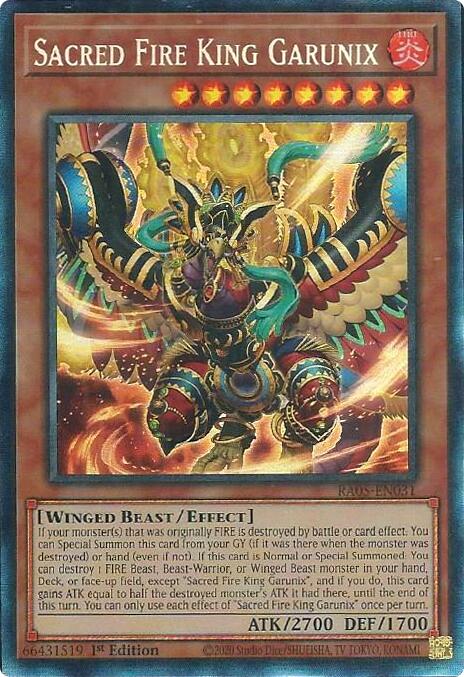 Sacred Fire King Garunix (Collector's Rare) [RA05-EN031] Collector's Rare | Exor Games Bridgewater