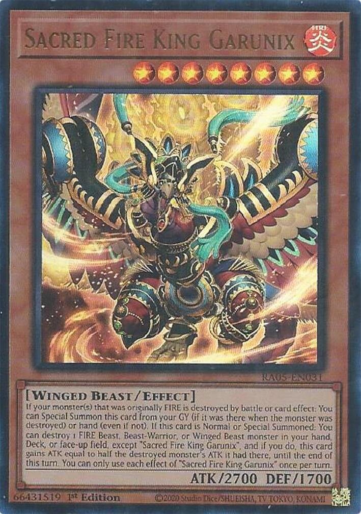 Sacred Fire King Garunix (Ultra Rare) [RA05-EN031] Ultra Rare | Exor Games Bridgewater