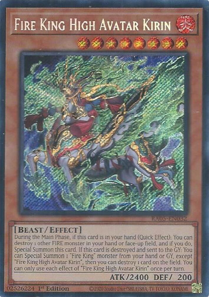Fire King High Avatar Kirin (Secret Rare) [RA05-EN032] Secret Rare | Exor Games Bridgewater