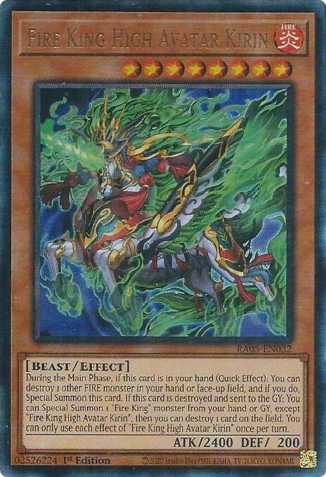 Fire King High Avatar Kirin (Ultimate Rare) [RA05-EN032] Ultimate Rare | Exor Games Bridgewater