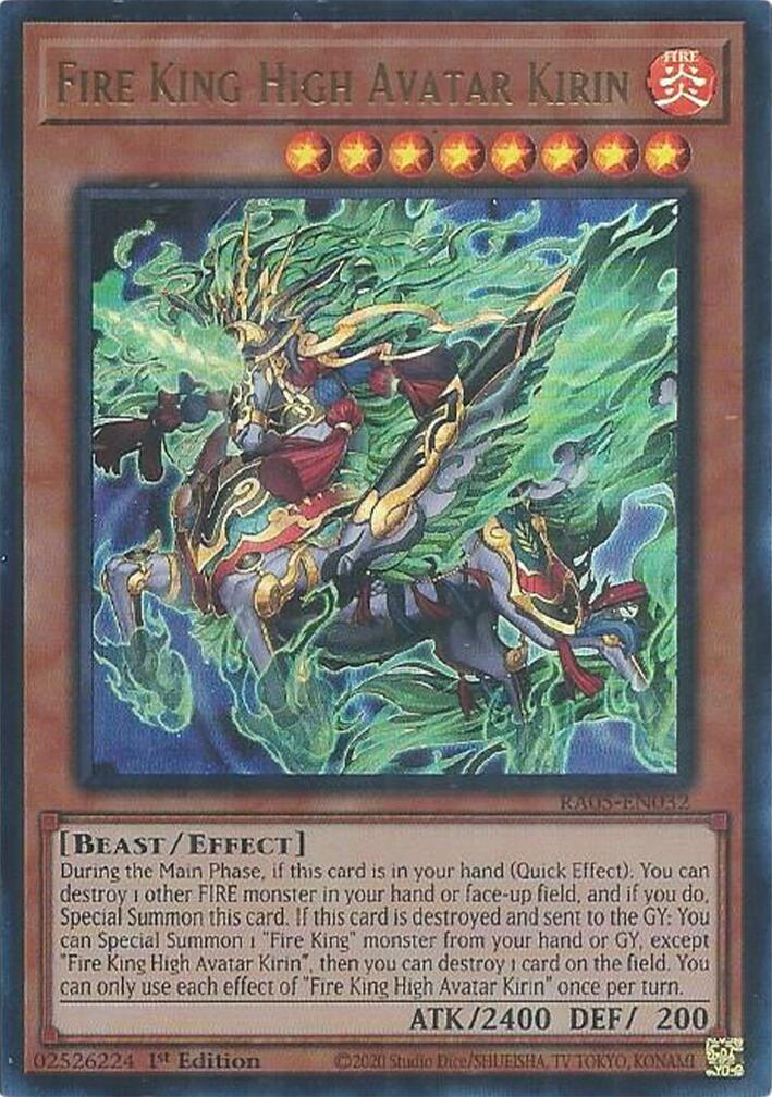 Fire King High Avatar Kirin (Ultra Rare) [RA05-EN032] Ultra Rare | Exor Games Bridgewater