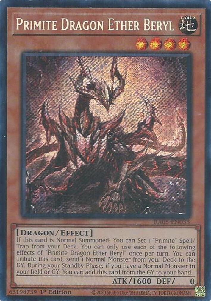 Primite Dragon Ether Beryl (Secret Rare) [RA05-EN033] Secret Rare | Exor Games Bridgewater