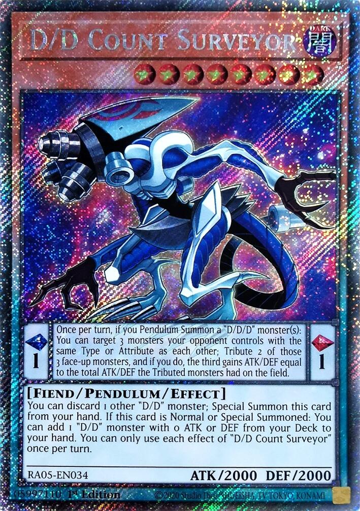 D/D Count Surveyor (Platinum Secret Rare) [RA05-EN034] Platinum Secret Rare | Exor Games Bridgewater