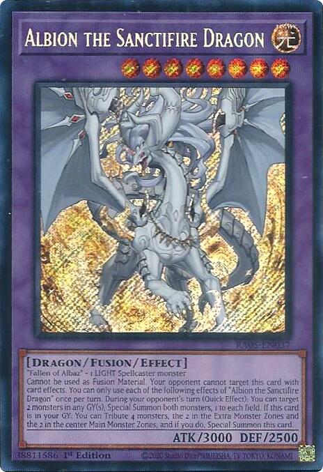 Albion the Sanctifire Dragon (Secret Rare) [RA05-EN037] Secret Rare | Exor Games Bridgewater
