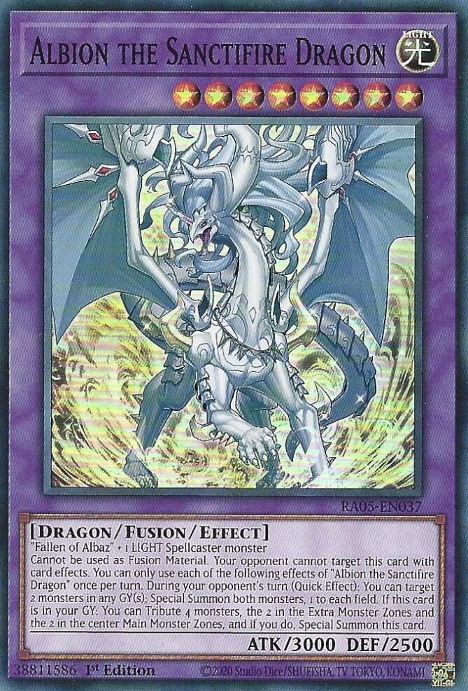 Albion the Sanctifire Dragon [RA05-EN037] Super Rare | Exor Games Bridgewater