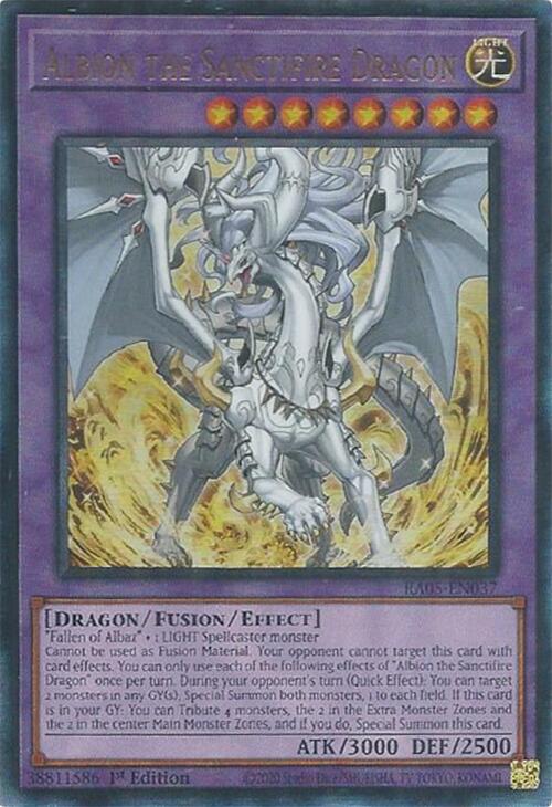 Albion the Sanctifire Dragon (Ultimate Rare) [RA05-EN037] Ultimate Rare | Exor Games Bridgewater