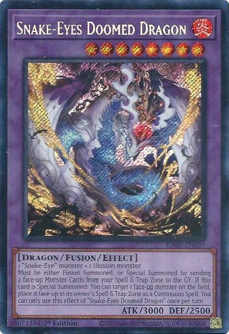 Snake-Eyes Doomed Dragon (Secret Rare) [RA05-EN039] Secret Rare | Exor Games Bridgewater
