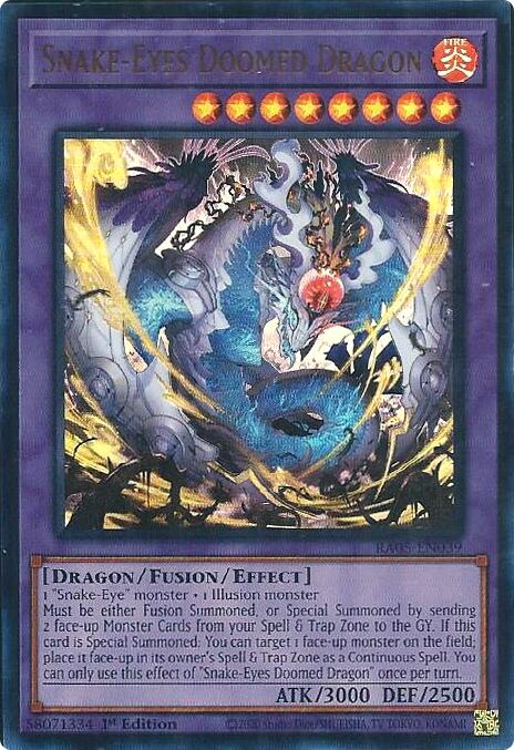 Snake-Eyes Doomed Dragon (Ultra Rare) [RA05-EN039] Ultra Rare | Exor Games Bridgewater