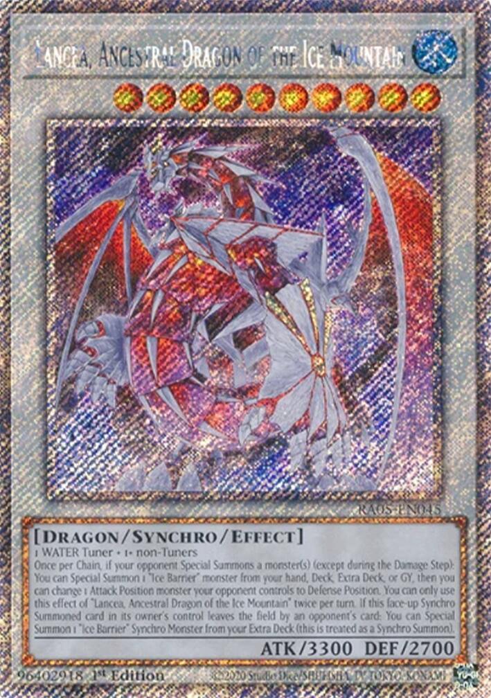 Lancea, Ancestral Dragon of the Ice Mountain (Platinum Secret Rare) [RA05-EN045] Platinum Secret Rare | Exor Games Bridgewater