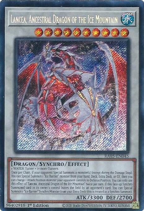 Lancea, Ancestral Dragon of the Ice Mountain (Secret Rare) [RA05-EN045] Secret Rare | Exor Games Bridgewater