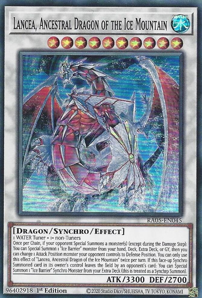 Lancea, Ancestral Dragon of the Ice Mountain [RA05-EN045] Super Rare | Exor Games Bridgewater