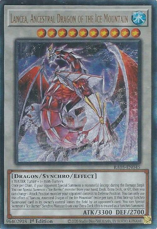 Lancea, Ancestral Dragon of the Ice Mountain (Ultimate Rare) [RA05-EN045] Ultimate Rare | Exor Games Bridgewater