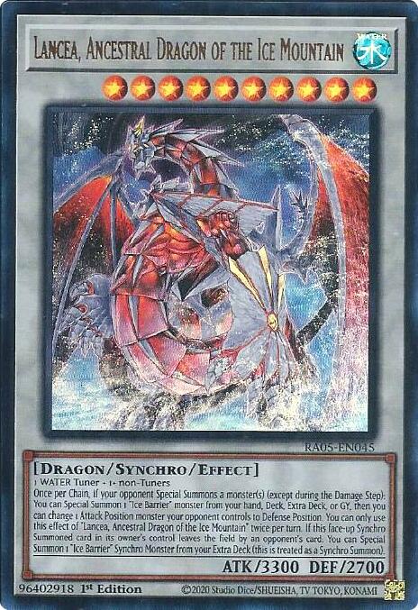 Lancea, Ancestral Dragon of the Ice Mountain (Ultra Rare) [RA05-EN045] Ultra Rare | Exor Games Bridgewater