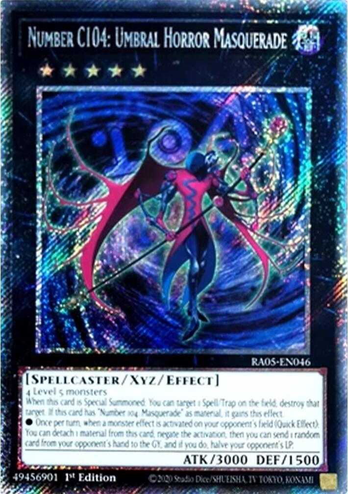 Number C104: Umbral Horror Masquerade (Platinum Secret Rare) [RA05-EN046] Platinum Secret Rare | Exor Games Bridgewater