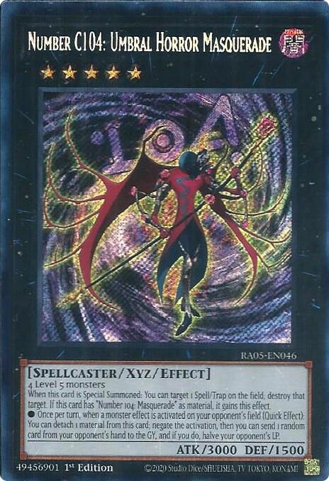 Number C104: Umbral Horror Masquerade (Secret Rare) [RA05-EN046] Secret Rare | Exor Games Bridgewater