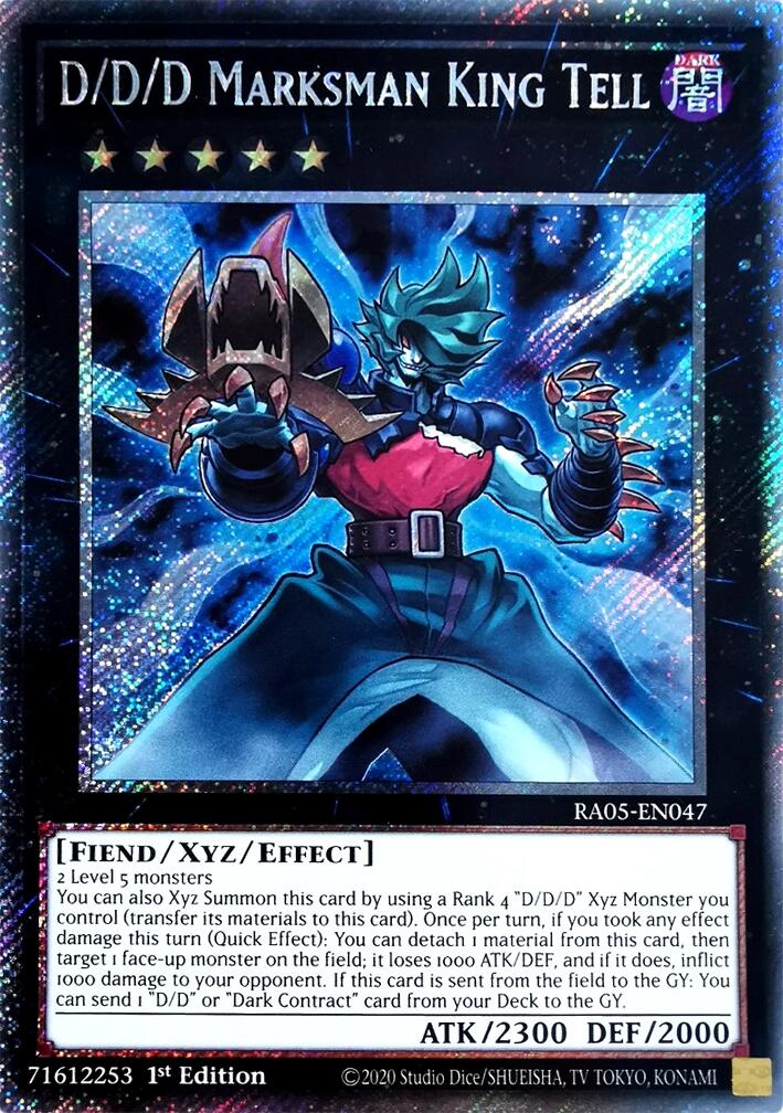 D/D/D Marksman King Tell (Platinum Secret Rare) [RA05-EN047] Platinum Secret Rare | Exor Games Bridgewater