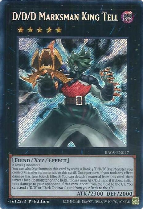D/D/D Marksman King Tell (Secret Rare) [RA05-EN047] Secret Rare | Exor Games Bridgewater
