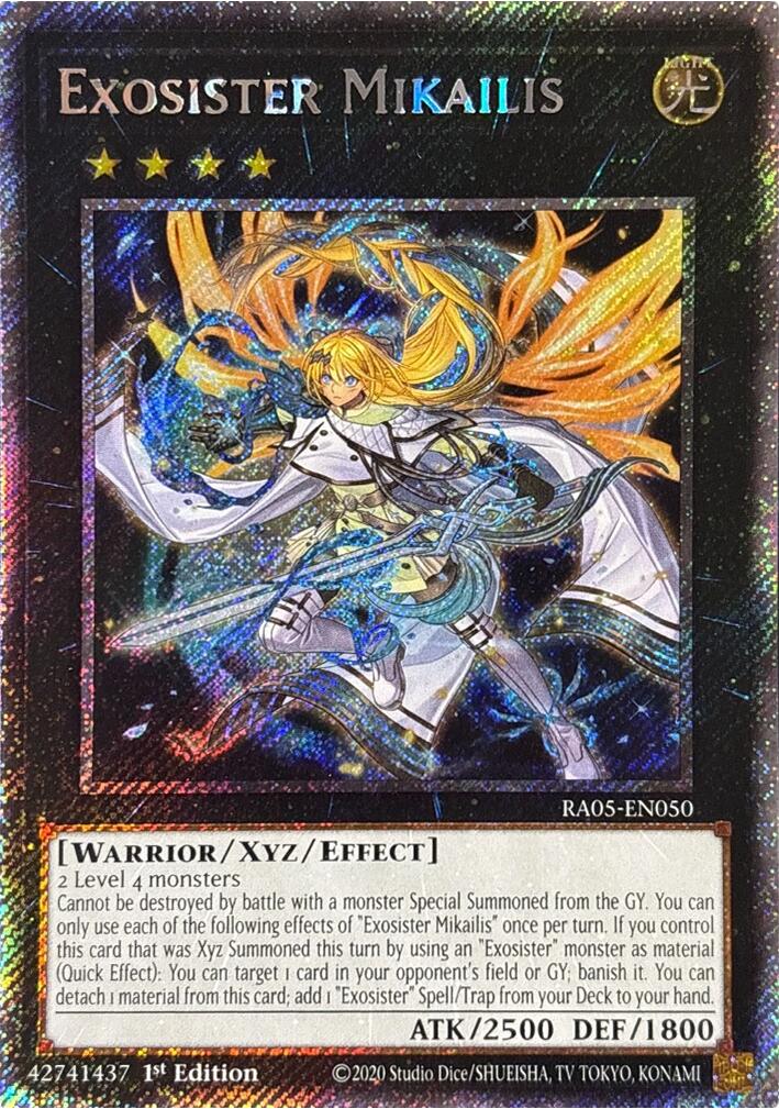 Exosister Mikailis (Platinum Secret Rare) [RA05-EN050] Platinum Secret Rare | Exor Games Bridgewater