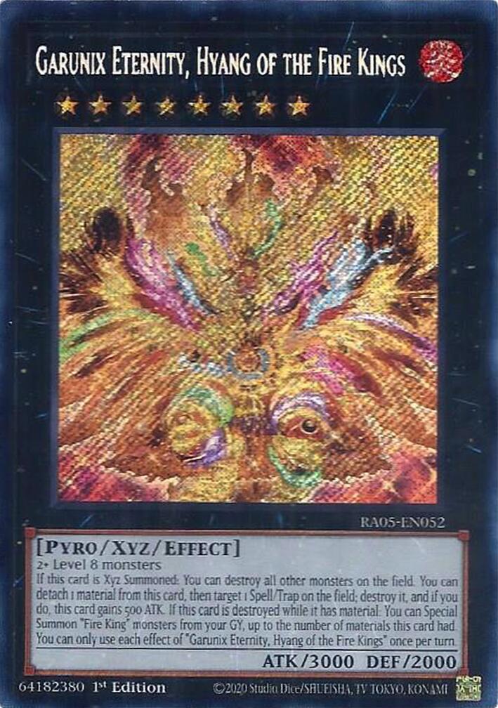 Garunix Eternity, Hyang of the Fire Kings (Secret Rare) [RA05-EN052] Secret Rare | Exor Games Bridgewater