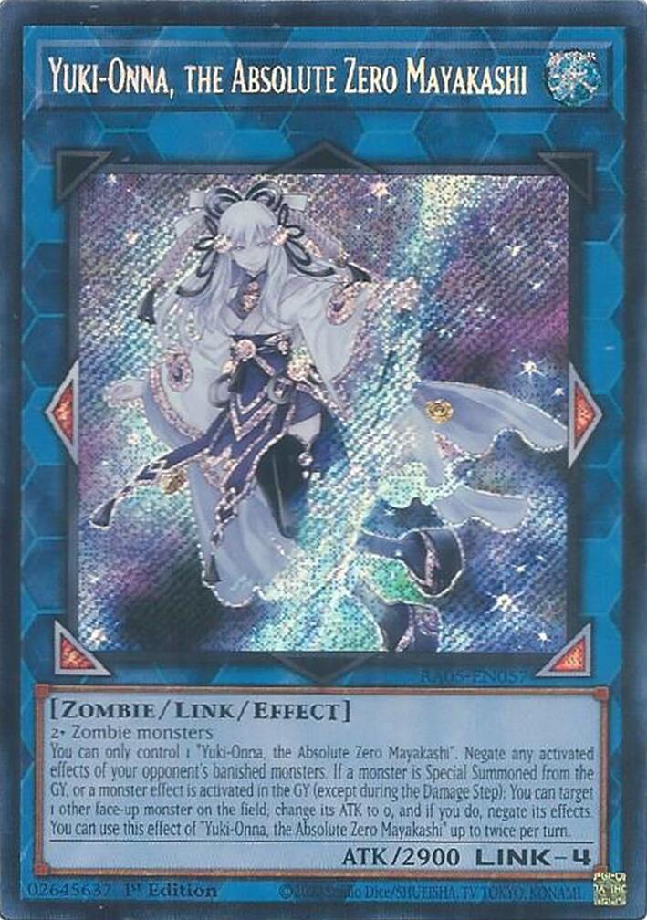 Yuki-Onna, the Absolute Zero Mayakashi (Secret Rare) [RA05-EN057] Secret Rare | Exor Games Bridgewater