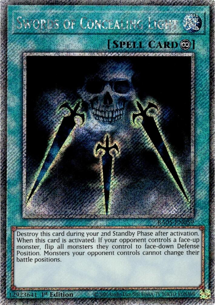 Swords of Concealing Light (Platinum Secret Rare) [RA05-EN059] Platinum Secret Rare | Exor Games Bridgewater