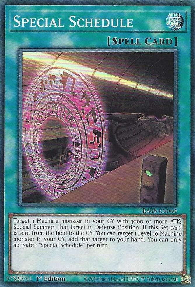 Special Schedule [RA05-EN060] Super Rare | Exor Games Bridgewater