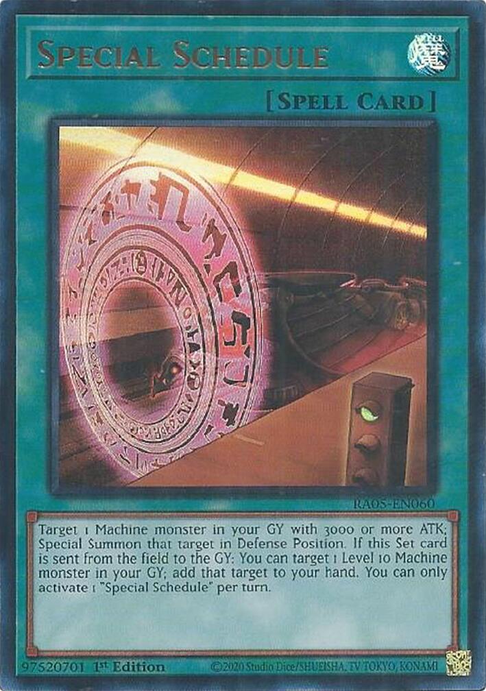 Special Schedule (Ultra Rare) [RA05-EN060] Ultra Rare | Exor Games Bridgewater