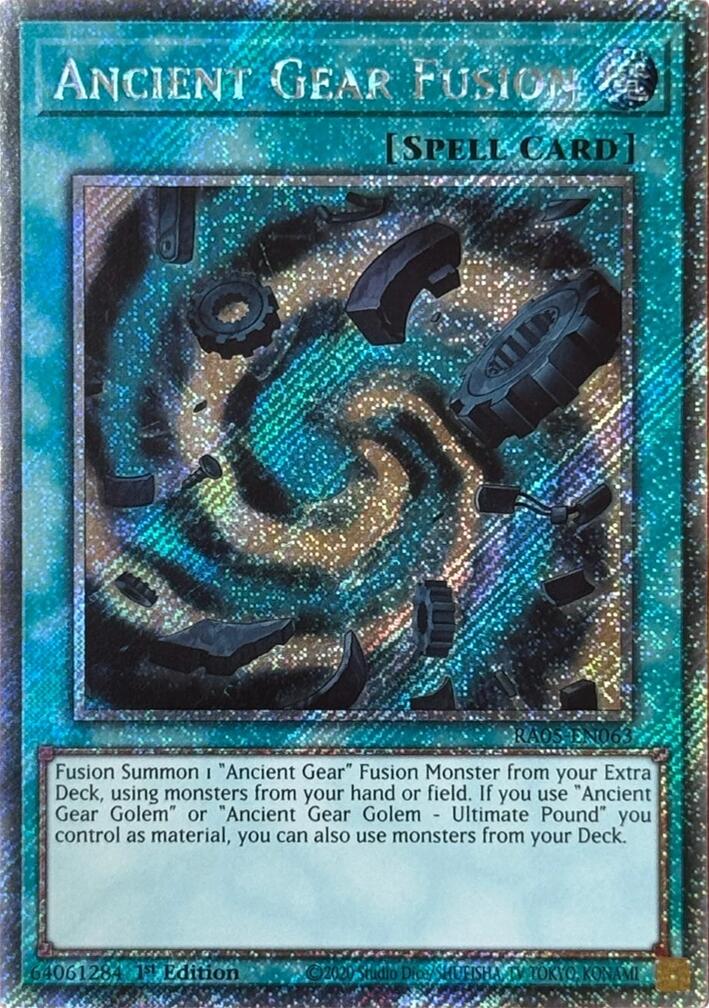 Ancient Gear Fusion (Platinum Secret Rare) [RA05-EN063] Platinum Secret Rare | Exor Games Bridgewater