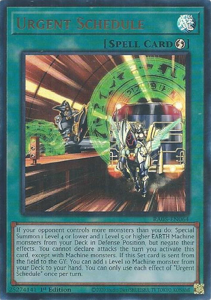 Urgent Schedule (Ultra Rare) [RA05-EN064] Ultra Rare | Exor Games Bridgewater
