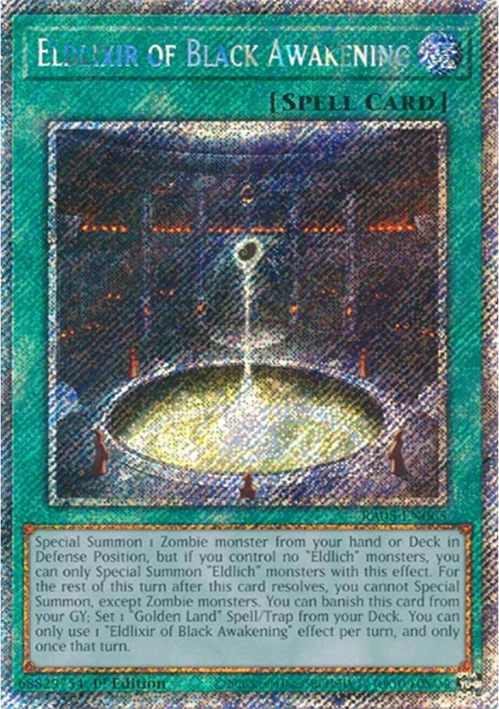 Eldlixir of Black Awakening (Platinum Secret Rare) [RA05-EN065] Platinum Secret Rare | Exor Games Bridgewater