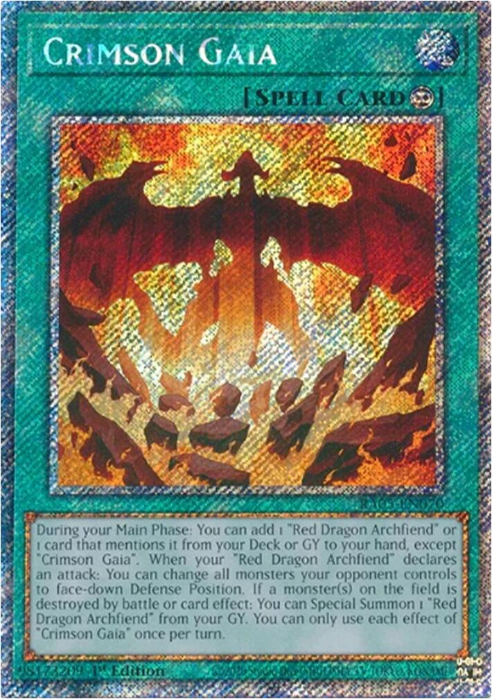 Crimson Gaia (Platinum Secret Rare) [RA05-EN070] Platinum Secret Rare | Exor Games Bridgewater