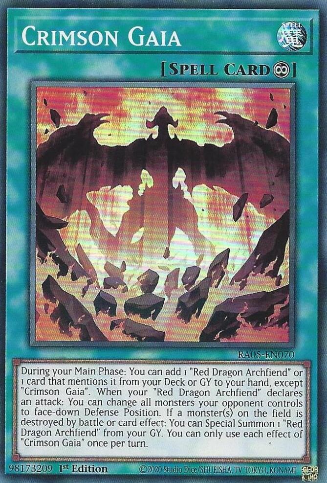 Crimson Gaia [RA05-EN070] Super Rare | Exor Games Bridgewater