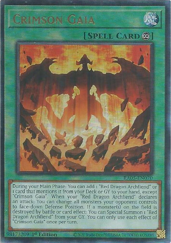 Crimson Gaia (Ultimate Rare) [RA05-EN070] Ultimate Rare | Exor Games Bridgewater