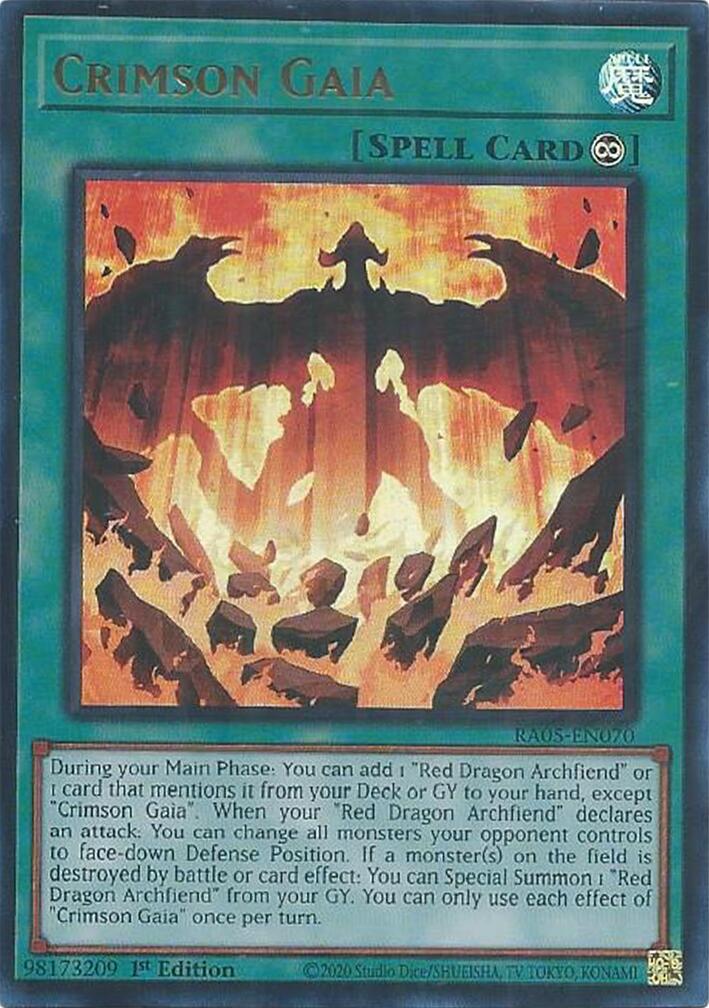 Crimson Gaia (Ultra Rare) [RA05-EN070] Ultra Rare | Exor Games Bridgewater