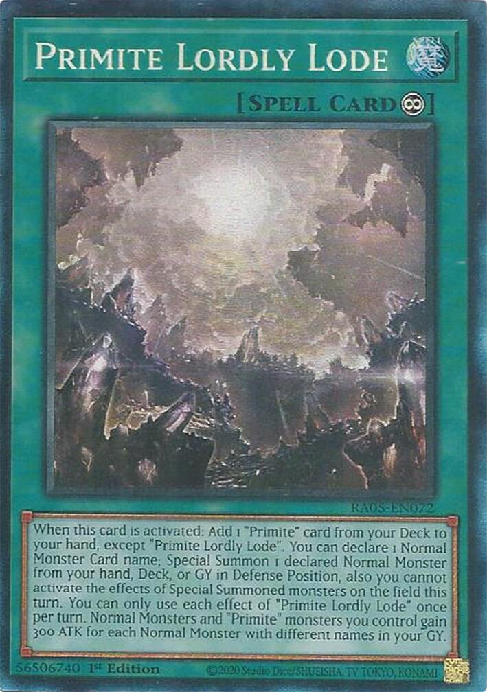 Primite Lordly Lode (Collector's Rare) [RA05-EN072] Collector's Rare | Exor Games Bridgewater