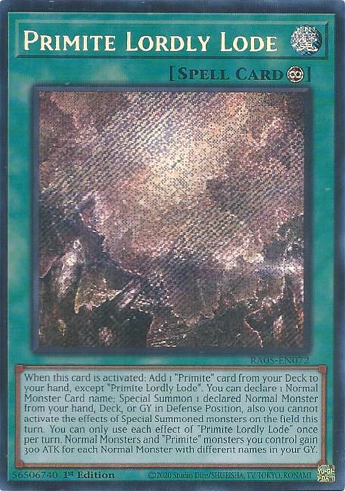 Primite Lordly Lode (Secret Rare) [RA05-EN072] Secret Rare | Exor Games Bridgewater