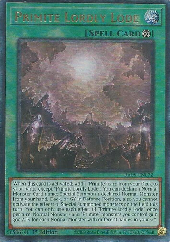 Primite Lordly Lode (Ultimate Rare) [RA05-EN072] Ultimate Rare | Exor Games Bridgewater