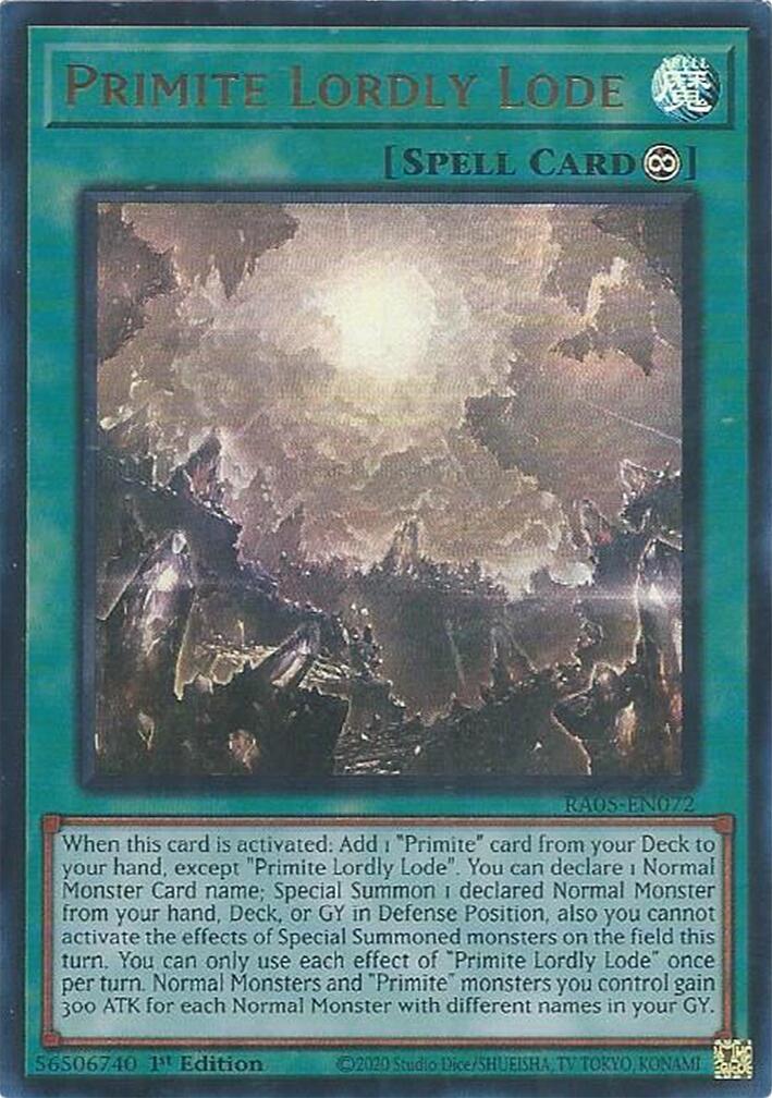 Primite Lordly Lode (Ultra Rare) [RA05-EN072] Ultra Rare | Exor Games Bridgewater
