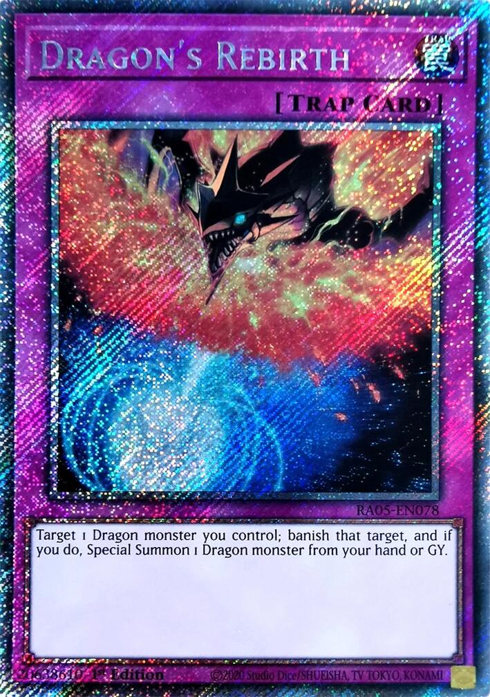 Dragon's Rebirth (Platinum Secret Rare) [RA05-EN078] Platinum Secret Rare | Exor Games Bridgewater
