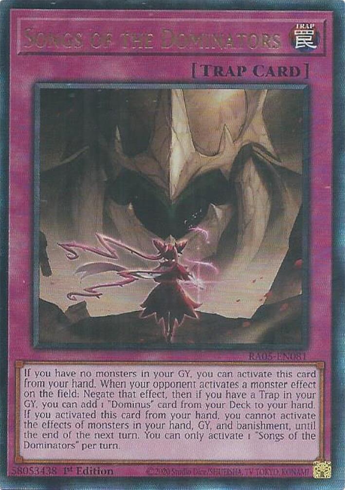 Songs of the Dominators (Ultimate Rare) [RA05-EN081] Ultimate Rare | Exor Games Bridgewater