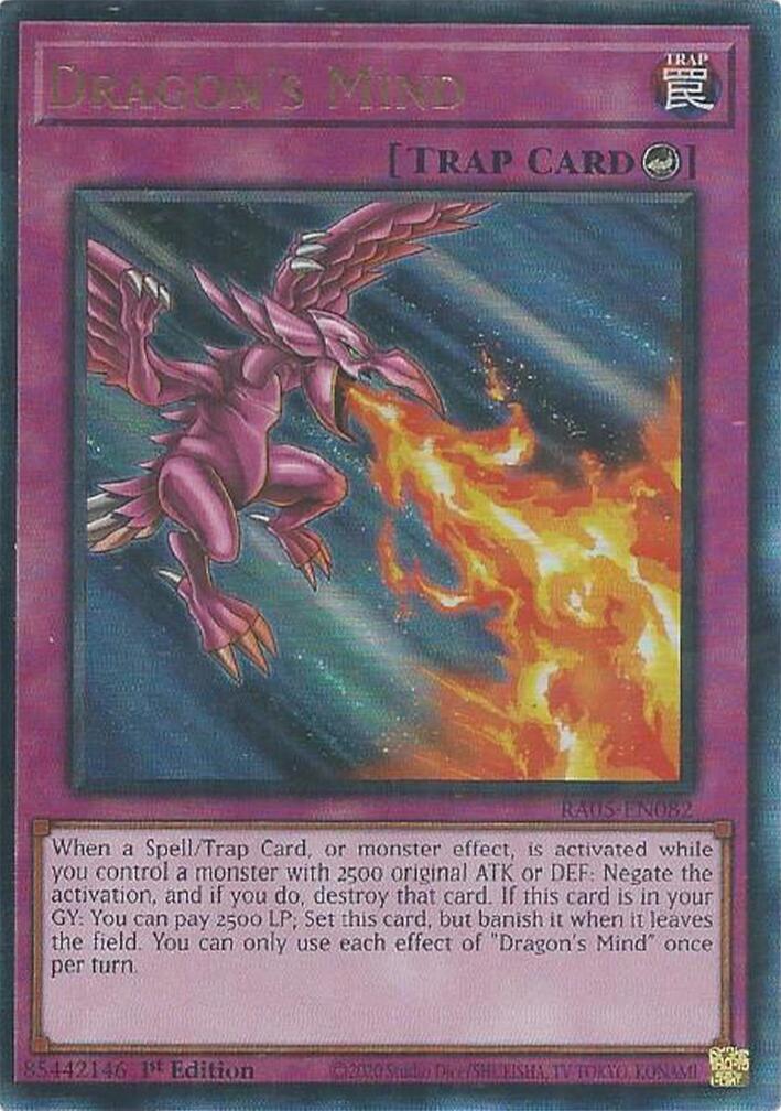 Dragon's Mind (Ultimate Rare) [RA05-EN082] Ultimate Rare | Exor Games Bridgewater